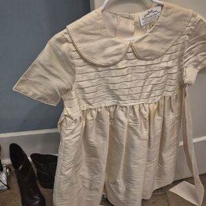 Elegant Cream Kids Formal Dress